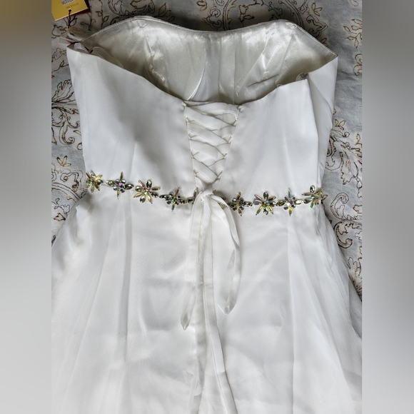 NWT Size 6  Ivory Wedding dress. Chiffon shawl and straps included. - Picture 4 of 8